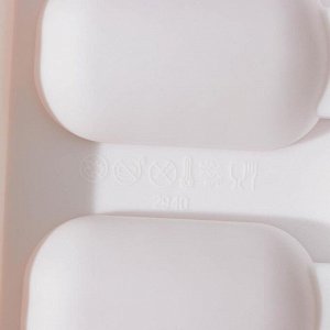 Форма для леденцов и мороженого «Эскимо волна», 19,4?13 см, 3 ячейки (7?4 см), цвет МИКС
