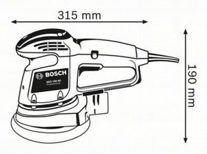 Gex 34-150 GEX 34-150 (Венгрия) GEX 34-150 Bosch Professional - прочная 125мм шлифовальная машина Bosch с мощностью двигателя 340Вт и высокой производительностью съема материала для работы с деревом, 