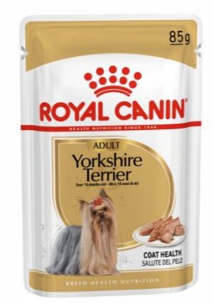 Royal Canin Adult Yorkshire Terrier влажный корм для собак породы Йоркширский терьер 85гр паштет пауч АКЦИЯ!