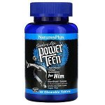 Nature&#039;s Plus, Source of Life, Power Teen, мультивитамины для мальчиков-подростков, натуральный вкус лесных ягод, 60 жевательных таблеток