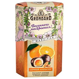 Конфеты GRONDARD МАРЦИПАН с апельсином в шок. глазури 140 г