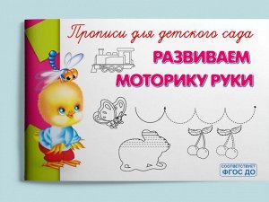 (Раскр) "Прописи для детского сада" Развиваем моторику руки (3996)