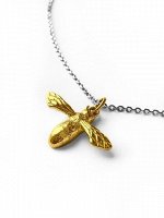 Серебряное колье пчела &quot;Nature&quot; с позолотой