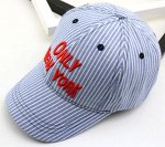 Кепка для мальчика, в полоску, надпись &quot; Only New York&quot;, цвет голубой