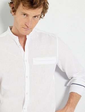 Рубашка Eco-conception с воротником-стойкой