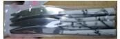 NEW! Нож столовый "Белый мрамор" серия Proud 23см Арт-16801-17/2/413017/DVL