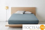 Простыня Ночь Нежна Аквамарин 620 Поплин гл/кр ЕВРО 220х200 полоса новая