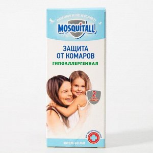 Крем репеллентный "Mosquitall", от комаров, гипоаллергенный, 40 мл