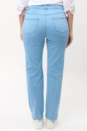 Слегка приуженные голубые джинсы ЕВРО (ряд 48-60) арт. M-BL73133-2465 msk