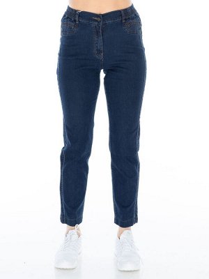 Слегка приуженные синие летние джинсы ЕВРО (ряд 50-62) арт. M-BL73027-2XL-161-2