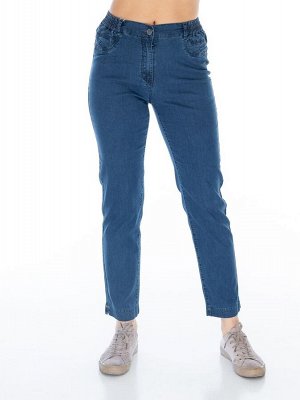 Слегка приуженные синие летние джинсы ЕВРО (ряд 50-62) арт. M-BL72822-2XL-161-3