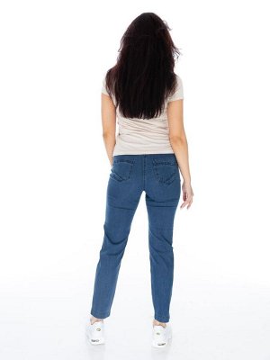Слегка приуженные синие летние джинсы ЕВРО (ряд 46-58) арт. M-BL72842-L-161-3
