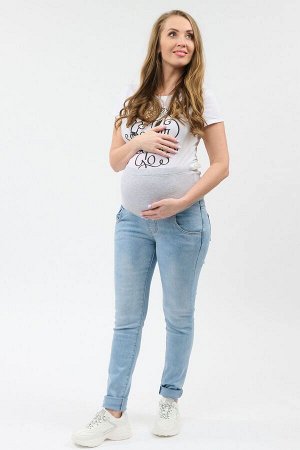 Голубые джинсы для беременных (ряд M-2XL) арт. M690-3265