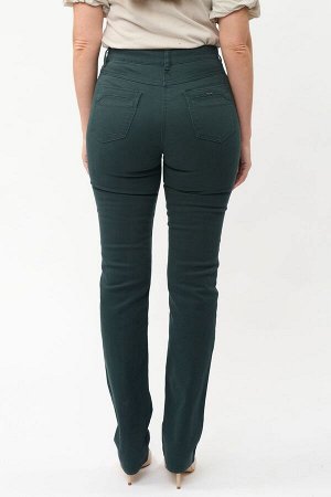 Слегка приуженные изумрудно-зелёные джинсы ЕВРО (ряд 44-56) арт. SS72867-1751-58