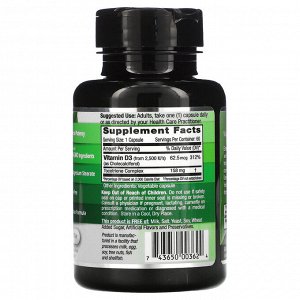Emerald Laboratories, Витамин D3, 2500 МЕ, 60 вегетарианских капсул