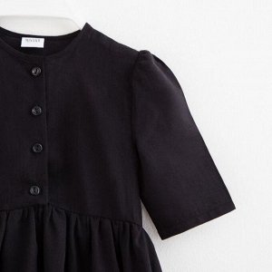 Платье для девочки MINAKU: Cotton collection, цвет чёрный.