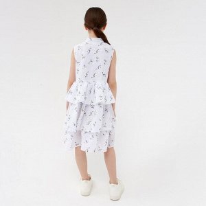 Платье для девочки MINAKU: Cotton collection цвет белый 98