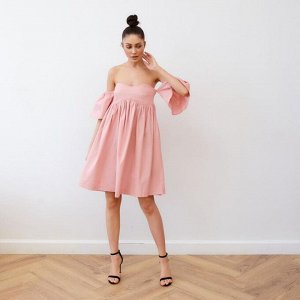 Платье с открытыми плечами MIST, размер 48, цвет розовый