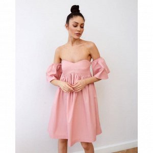 Платье с открытыми плечами MIST, цвет розовый