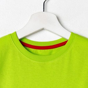 Комплект для мальчика (футболка, шорты), цвет зелёный/серый, рост 104 см (56)