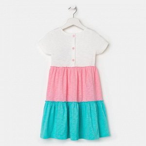 Платье для девочки, цвет белый/розовый/мятный, рост 92 см