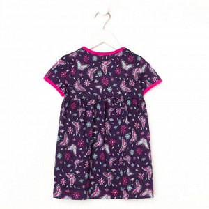Платье для девочки «Вероника» цвет фиолетовый/бабочки, рост 92 см