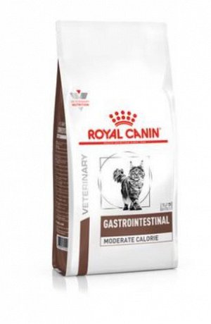 Royal Canin Gastro-Intestinal Moderate Calorie диета сухой корм с умеренным содержанием энергии для кошек от 1 года с нарушением пищеварения, 2кг