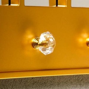 Крючки декоративные с зеркалом "Ажур" золото 37x30x5 см