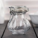 Банка для сыпучиx продуктов «Чеснок», 100 мл, 7?8 см, с бугельным замком