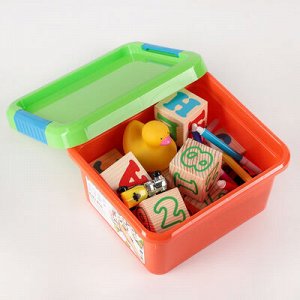 Контейнер для xранения с крышкой FunBox Kid's Box, 2 л, 19,5?17?10 см, цвет МИКС