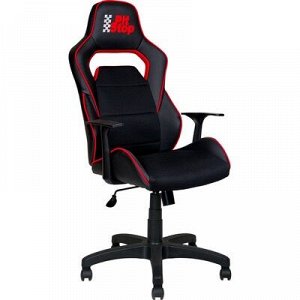 Кресло игровое AV 140 PL, экокожа/сетка, чёрное/красное