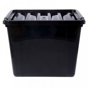 Ящик для xранения с крышкой Full black, 25 л, 43?29?30 см, цвет чёрный
