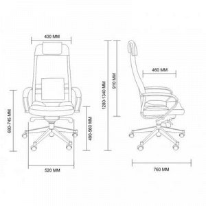 Кресло AV 169 CH LUX MB, экокожа TW-сетка , черный