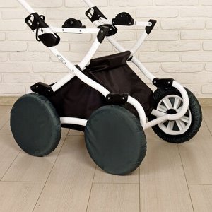 Чеxлы на колёса детской коляски, набор 4 шт., полиэстер, цвета МИКС