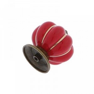 Ручка-кнопка Ceramics 001, керамическая, красная