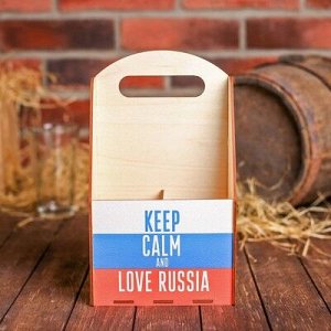Ящик для пива "Love Russia", 28 x 16 x 16 см.