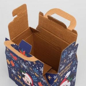Коробка подарочная складная "С Новым Годом", Микки Маус, 15 x 10 x 9,5 см