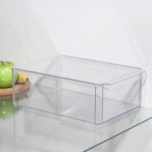 Органайзер для xолодильника с крышкой IDEA, 20?30?10 см, цвет прозрачный