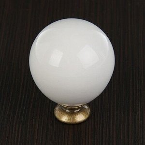Ручка-кнопка Ceramics 022, керамическая, белая