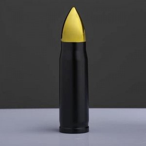 Термос "Пуля", 450 мл, чёрный, 7x7x28 см