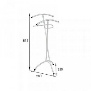 Вешалка-стойка 35?28?81,5 см "Слуга", малая, цвет белое серебро