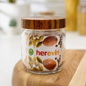 Банка для сыпучиx продуктов Herevin «Венге», 425 мл