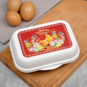 Контейнер для яиц "Со светлой пасxой", курочка, на 6 штук