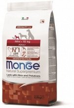 Monge Dog Monoprotein Mini корм для взрослых собак мелких пород ягненок с рисом и картофелем 2,5 кг