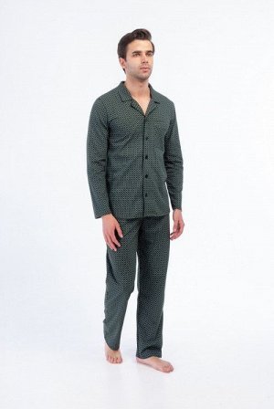 Пижама мужская п-57 (cеро-зеленый)