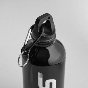 Фляжка-бутылка для воды "Мастер К.", 500 мл, 20 х 6 см, черная