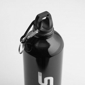 Фляжка-бутылка для воды "Мастер К.", 750 мл, 7 х 24.5 см, черная