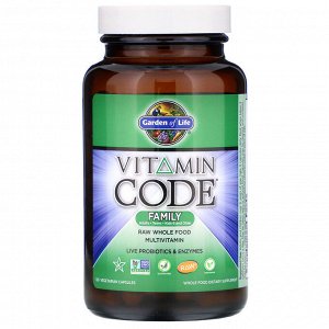 Garden of Life, Vitamin Code, мультивитамины из необработанных цельных продуктов для мужчин, 120 вегетарианских капсул