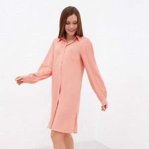 Рубашка (сорочка) женские KAFTAN "Горох", корал