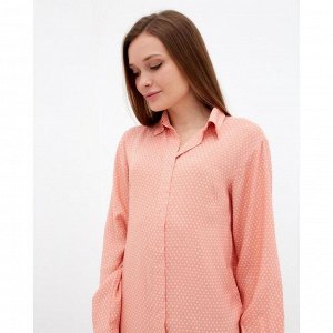 Рубашка (сорочка) женские KAFTAN "Горох", корал